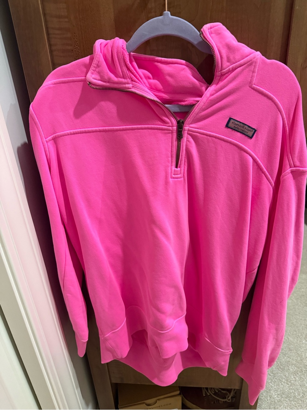 Vineyard Vines quarter zip pink pullover xl no neck tag